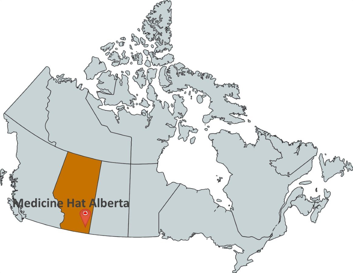 Where Is Medicine Hat Alberta Maptrove Where Is Medicine Hat
