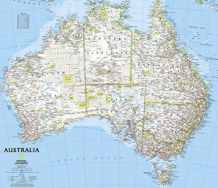 Maps of Australia States for Map Lovers & Expatriates