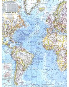 Atlantic Ocean Published 1968 Map