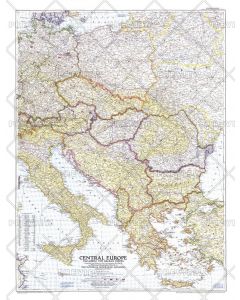 Central Europe Published 1951 Map
