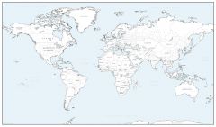 Detailed World Colouring Map - Big Map