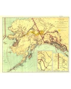 Gold And Coal Fields Of Alaska Published 1898 Map