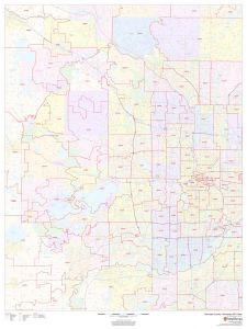 Hennepin County, Minnesota ZIP Codes Map