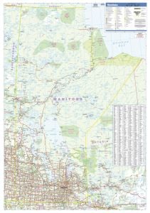Manitoba Wall Map Large