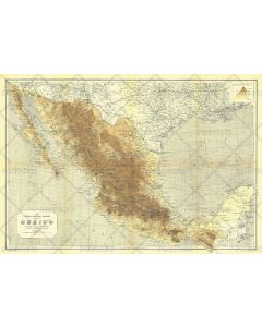 Mexico Published 1911 Map