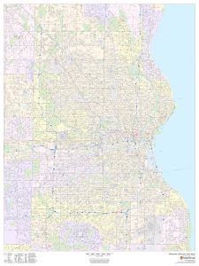 Milwaukee, Wisconsin Inner Metro - Portrait Map