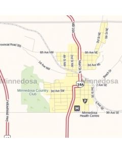 Minnedosa Map, Manitoba