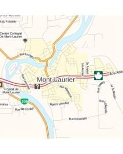 Mont-Laurier Map, Quebec