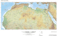 Regional Relief Northern Africa Map