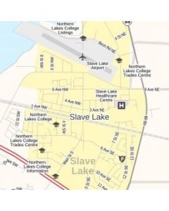 Slave Lake Map, Alberta