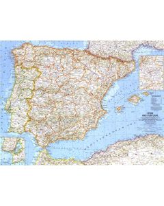 Spain And Portugal Published 1965 Map
