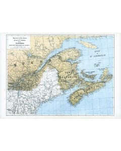 Telephones Maritime Provinces And Quebec 1906 Map