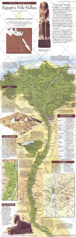 Egypts Nile Valley North Published 1995 Map