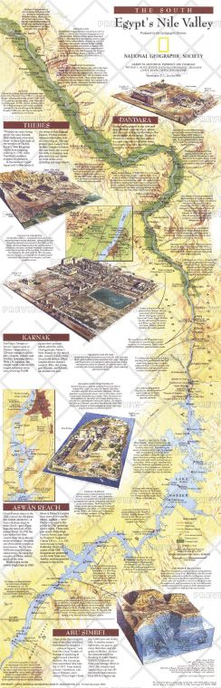 Egypts Nile Valley South Published 1995 Map