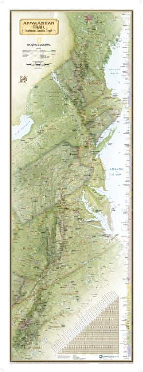 Appalachian Trail Wall Map