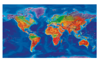 Artistic World Wall Map - Large