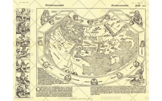 Chronicon Nurembergense 1493 Map - Published 1893