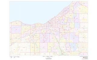 Cuyahoga County, Ohio ZIP Codes Map