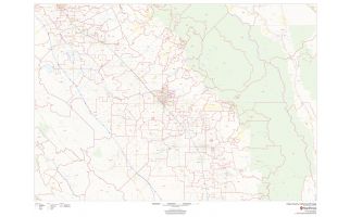 Fresno County, California ZIP Codes Map