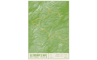 Glyndwr's Way National Trail Map Print