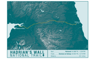 Hadrian's Wall Path National Trail Map Print