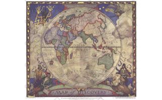 Map of Discovery, Eastern Hemisphere - Published 1928