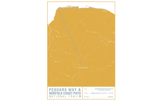 Peddars Way and Norfolk Coast Path National Trail Map Print
