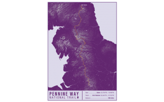 Pennine Way National Trail Map Print