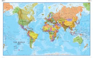 Political World Wall Map