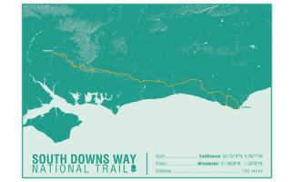 South Downs Way National Trail Map Print