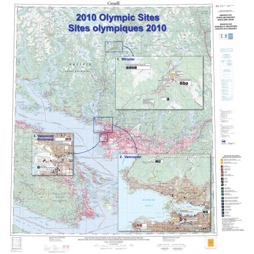 2010 Olympic Sites Sites Olympiques 2010 Map