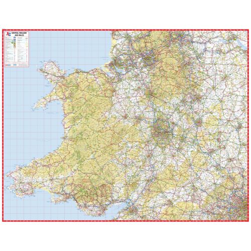 A-Z Central England and Wales Road Map