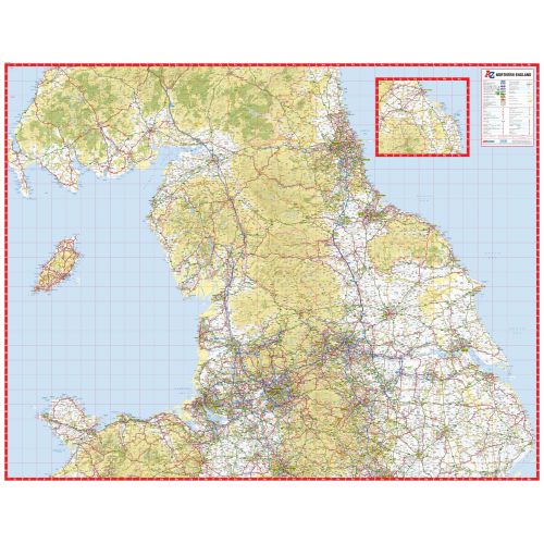 A-Z Northern England Road Map