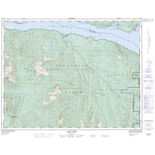 Adam River - 92 L/8 - British Columbia Map