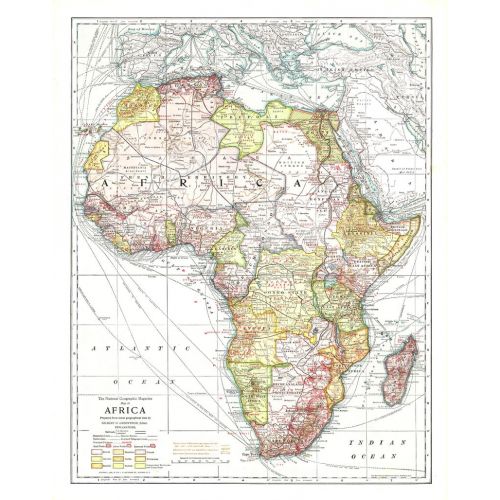 Africa Published 1909 Map