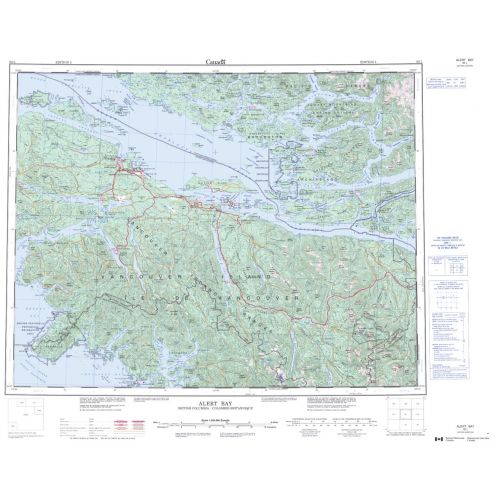 Alert Bay - 92 L - British Columbia Map