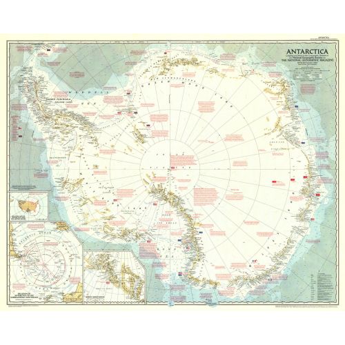 Antarctica Published 1957 Map