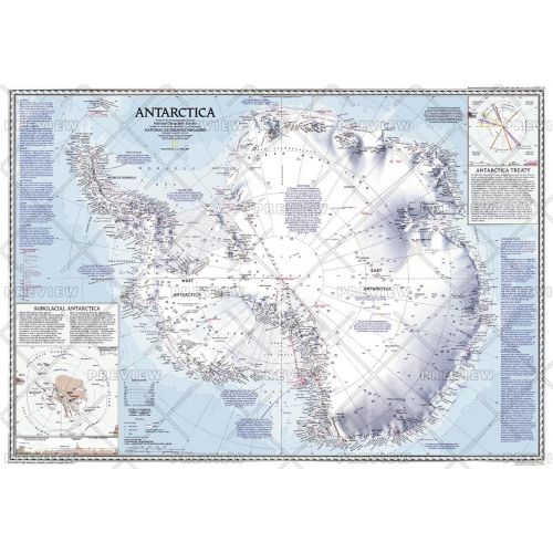 Antarctica Published 1987 Map