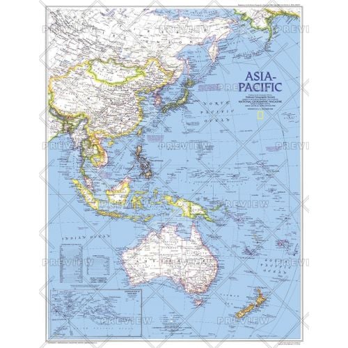Asia Pacific Published 1989 Map