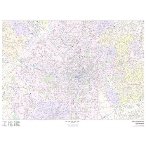 Atlanta, Georgia Inner Metro - Landscape Map