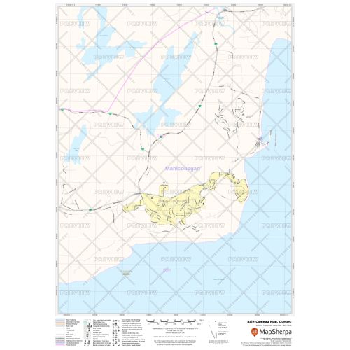 Baie-Comeau Map, Quebec