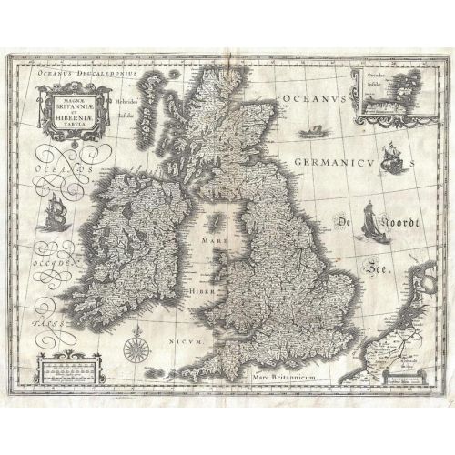 Blaeu Map Of The British Isles 1631