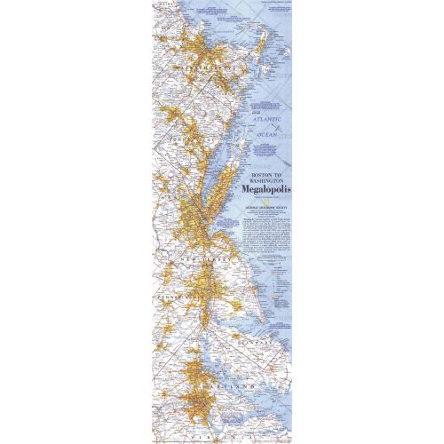Boston To Washington Megalopolis Published 1994 Map