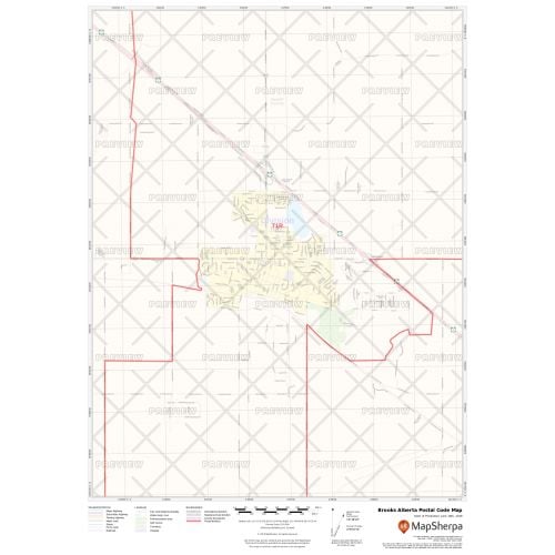 Brooks Alberta Postal Code Map