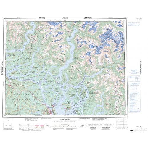 Bute Inlet - 92 K - British Columbia Map