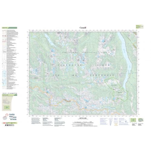Buttle Lake - 92 F/12 - British Columbia Map