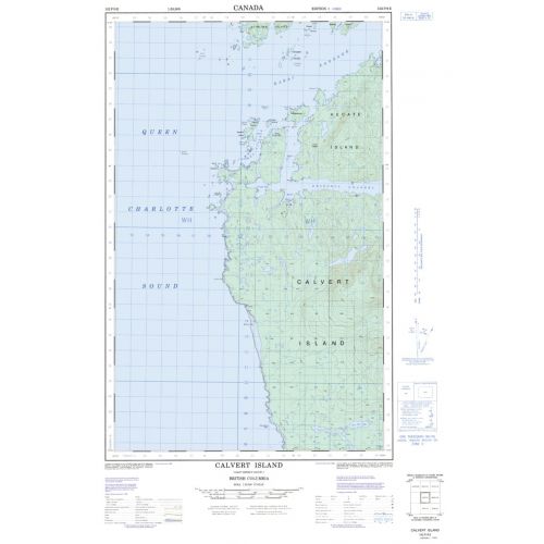 Calvert Island - 102 P/9 E - British Columbia Map