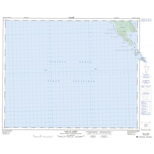 Cape St James - 102 O/14 - British Columbia Map
