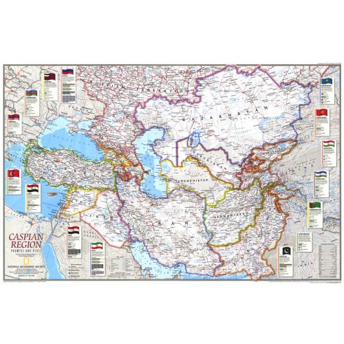 Caspian Region Promise And Peril Published 1999 Map