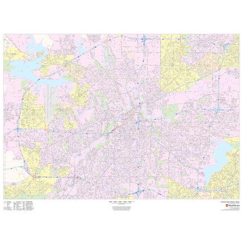 Central Forth Worth Texas Landscape Map